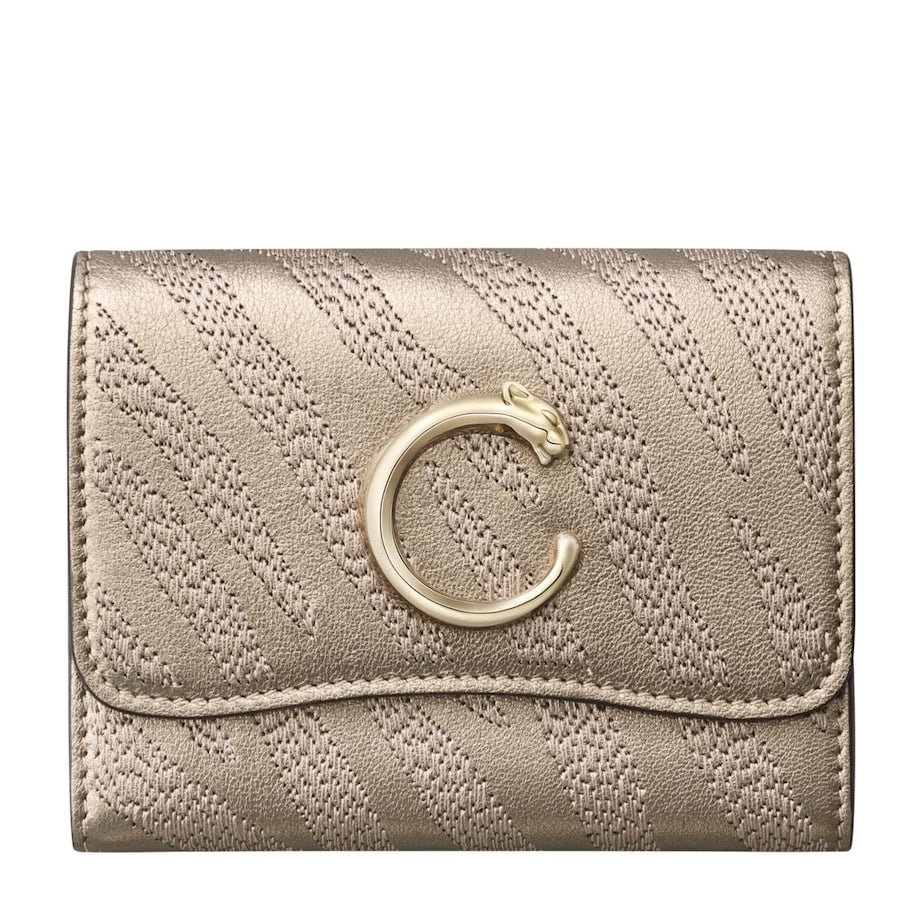 Gold Lambskin Panthère de Cartier Wallet