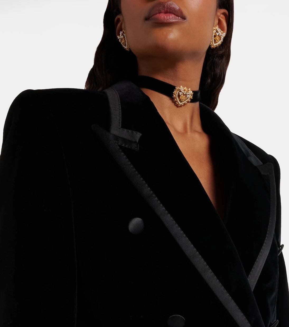 Dolce&Gabbana - Cotton-blend velvet tuxedo jacket
