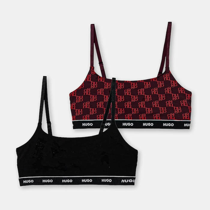 HUGO pamuk ve elastan bralet sütyen TWIN BRALETTE DESIGN