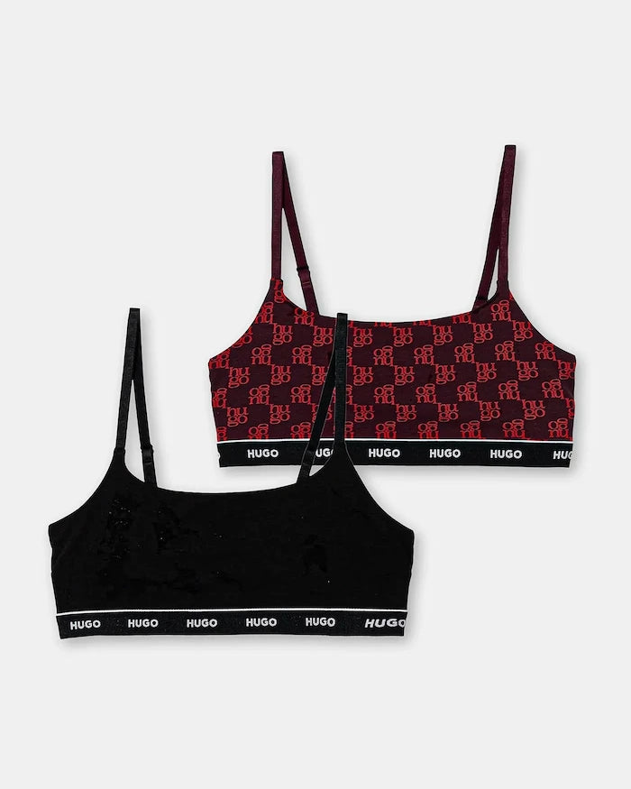 HUGO pamuk ve elastan bralet sütyen TWIN BRALETTE DESIGN