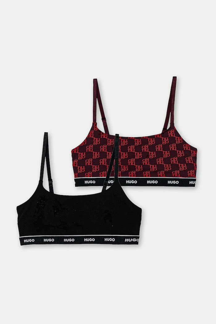 HUGO pamuk ve elastan bralet sütyen TWIN BRALETTE DESIGN