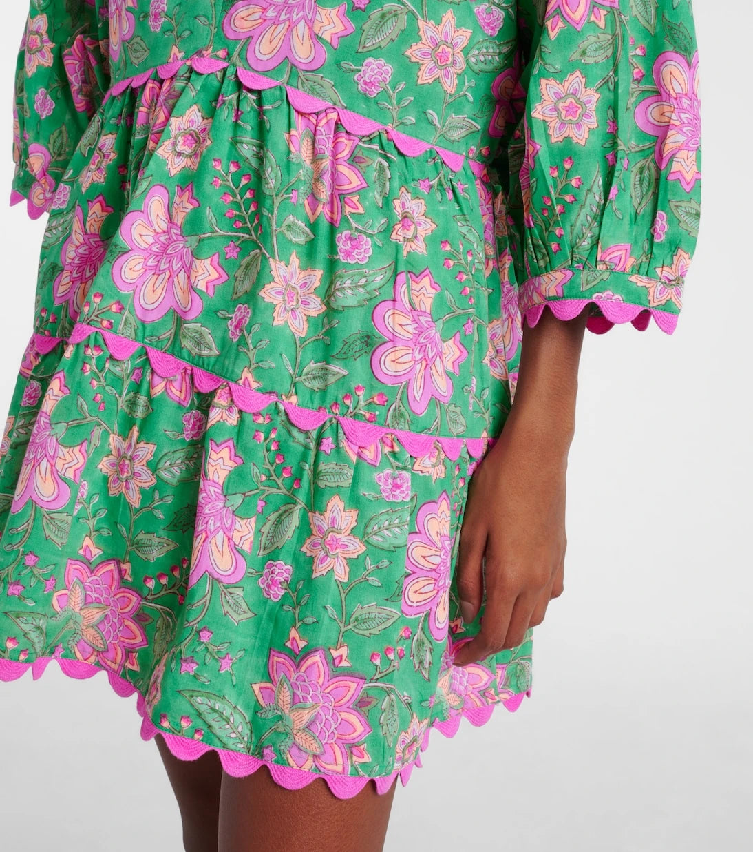 Juliet Dunn - Floral printed cotton minidress