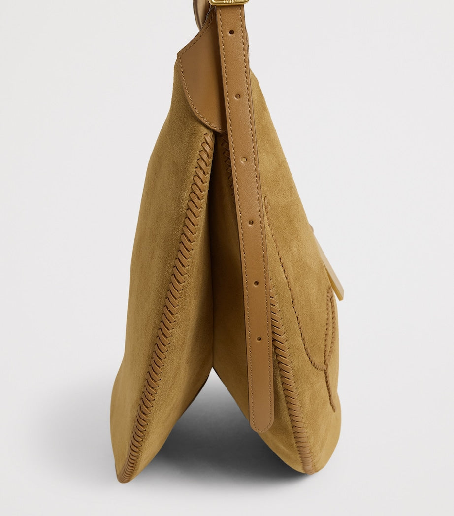Medium Suede ID Shoulder Bag