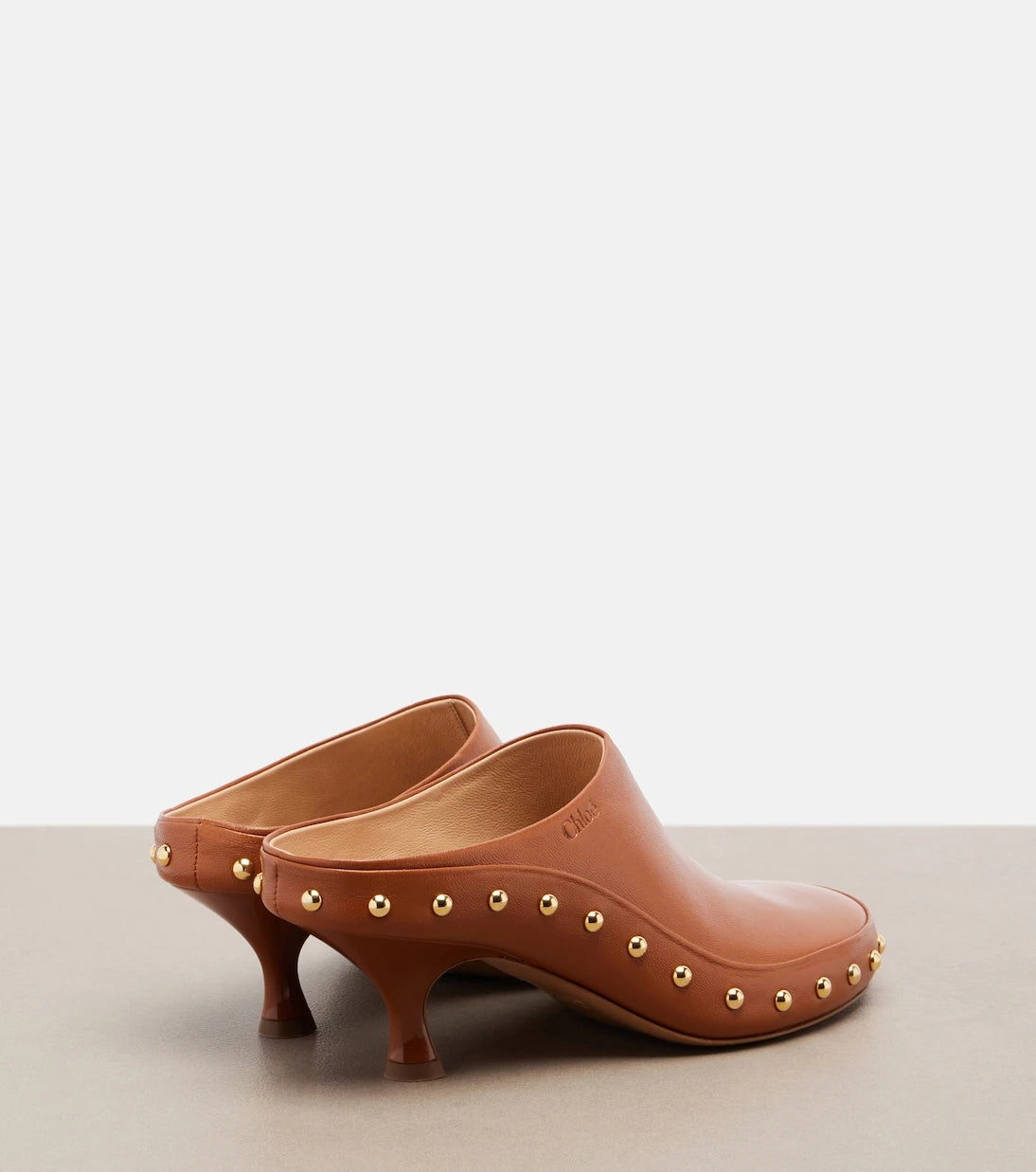 Chloé - Studded leather clogs