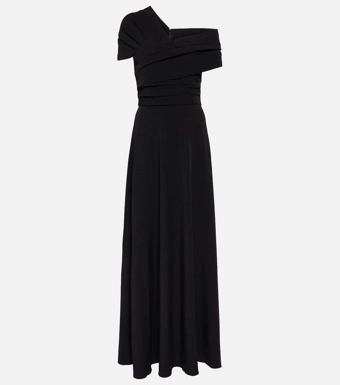 CO - Crêpe one-shoulder gown