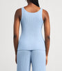 Issey Miyake Blue Hatching Tank Top