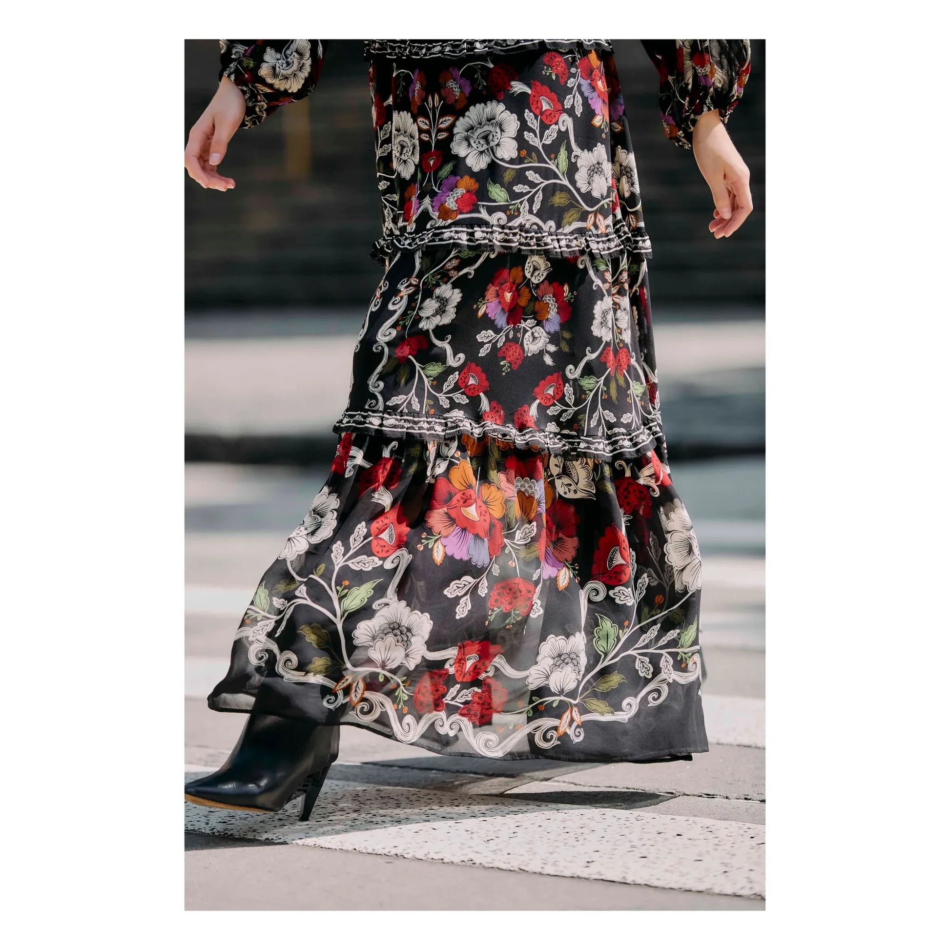 Farm Rio - Rococo Flowers dress | Black