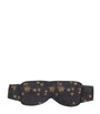 Black Silk Night Floral Eye Mask