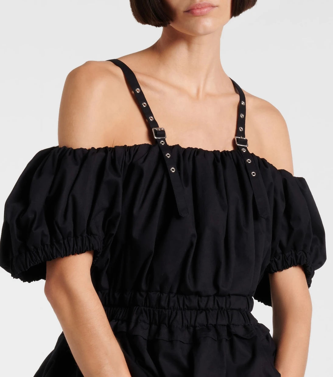 Noir Kei Ninomiya - Peplum cotton poplin top