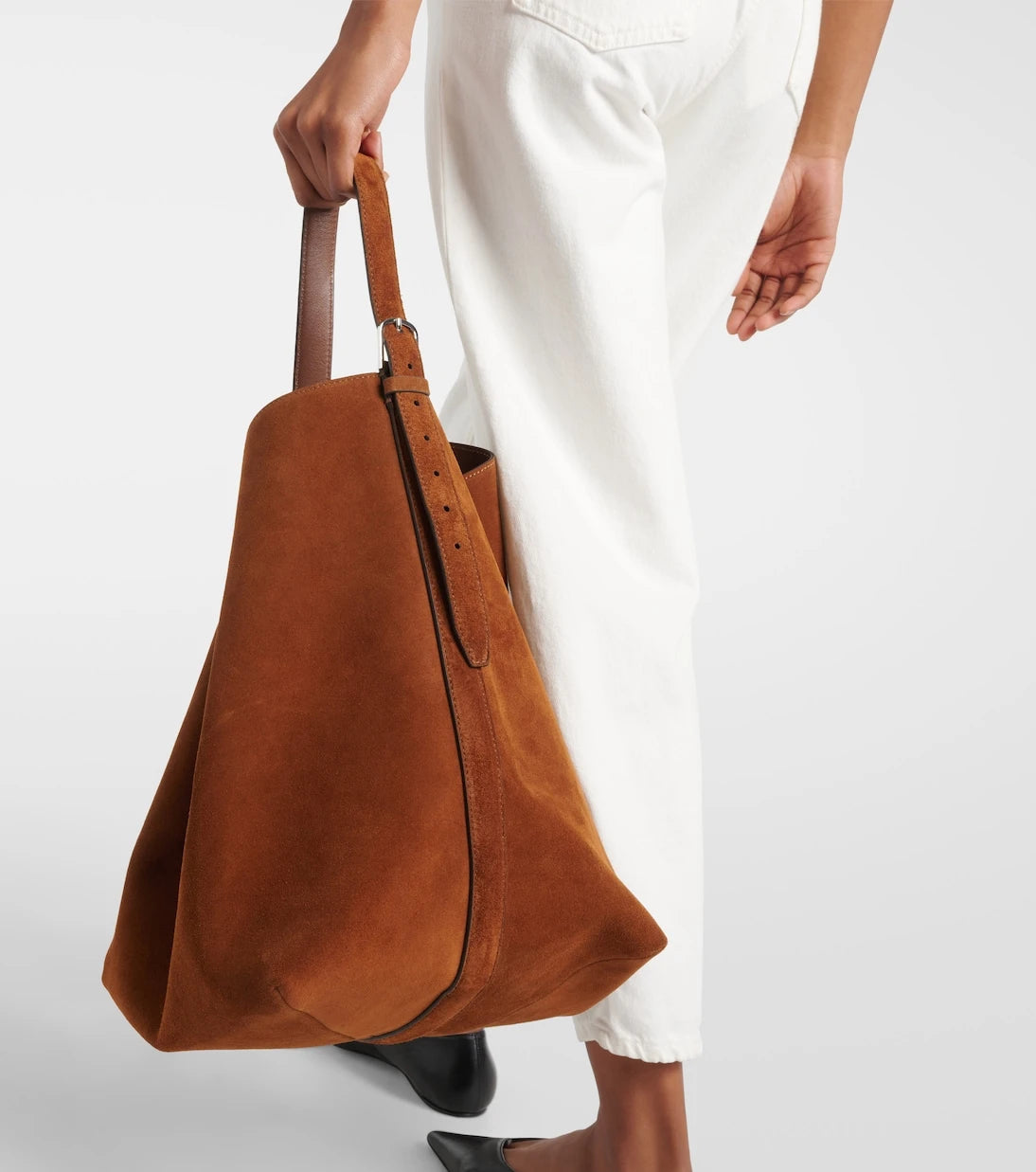 Toteme - Belted suede tote bag