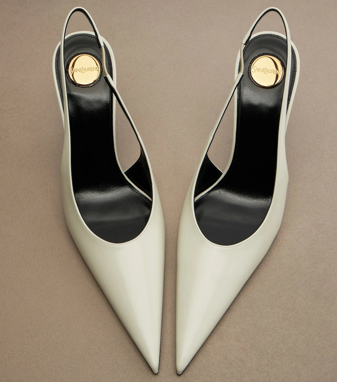 Saint Laurent - Guermantes patent leather slingback pumps