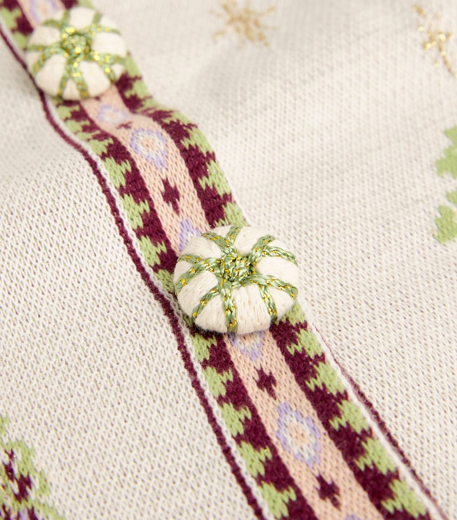 White Jacquard Written In The Stars Coat