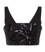 Brunello Cucinelli Black Embellished Crop Top