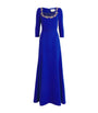 Blue Wool Embellished Gown