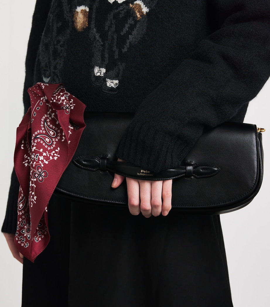 Polo Ralph Lauren Black Leather Bellport Clutch Bag
