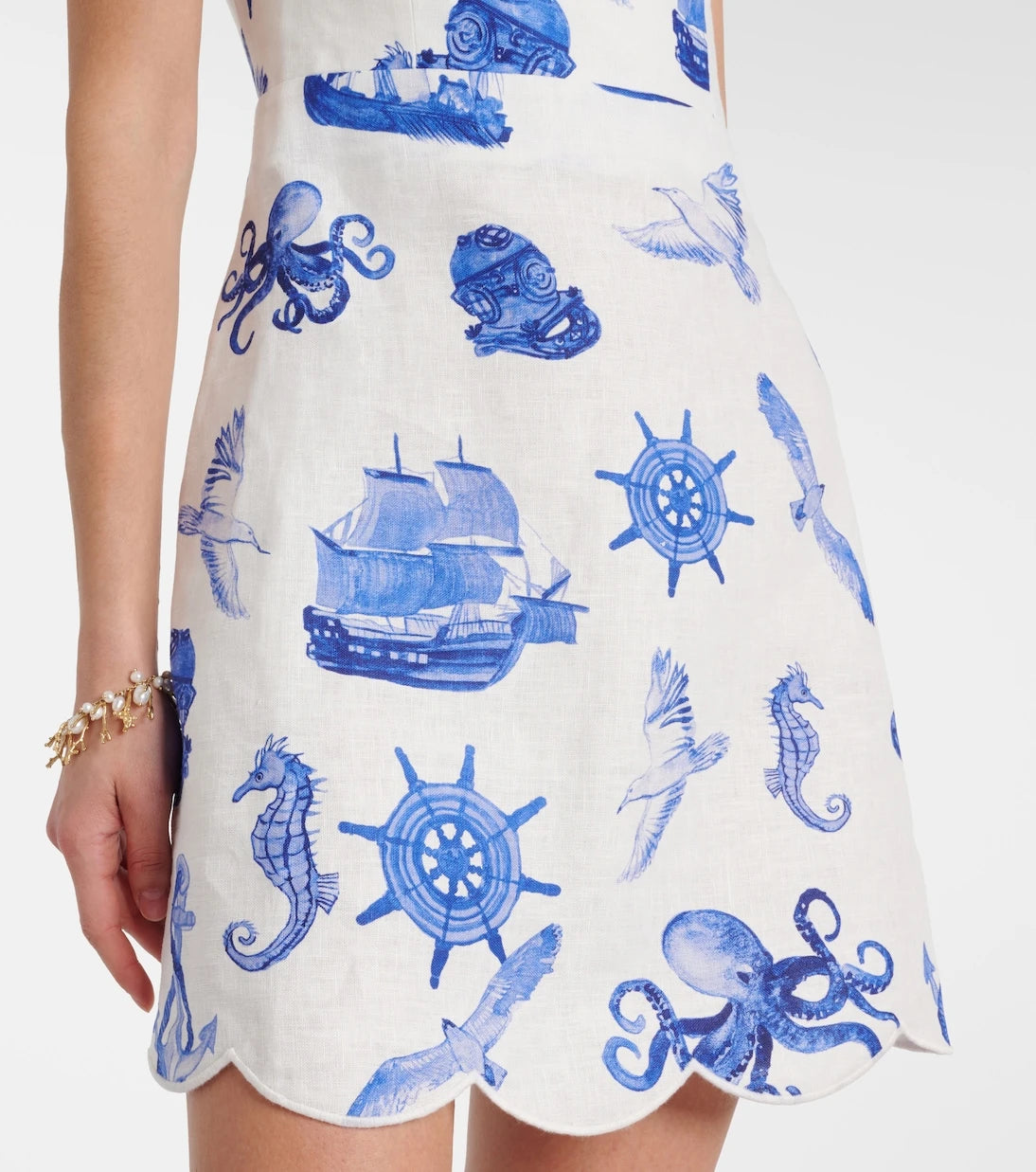 Farm Rio - Printed linen minidress