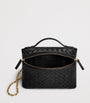 Bottega Veneta Black Small Leather Soft Vanity Case Top-Handle Bag