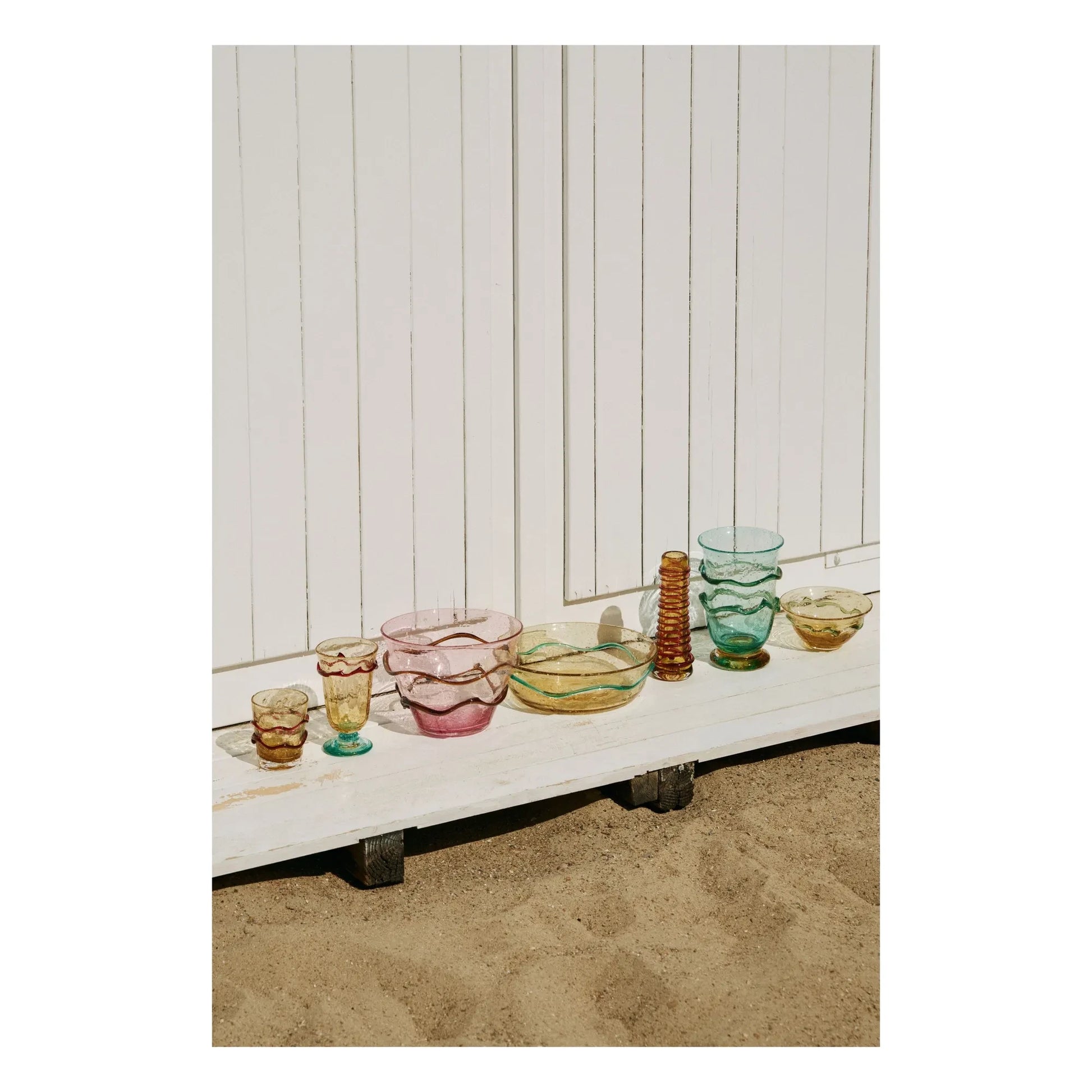 Denise - Romeo glass salad bowl | Fuchsia