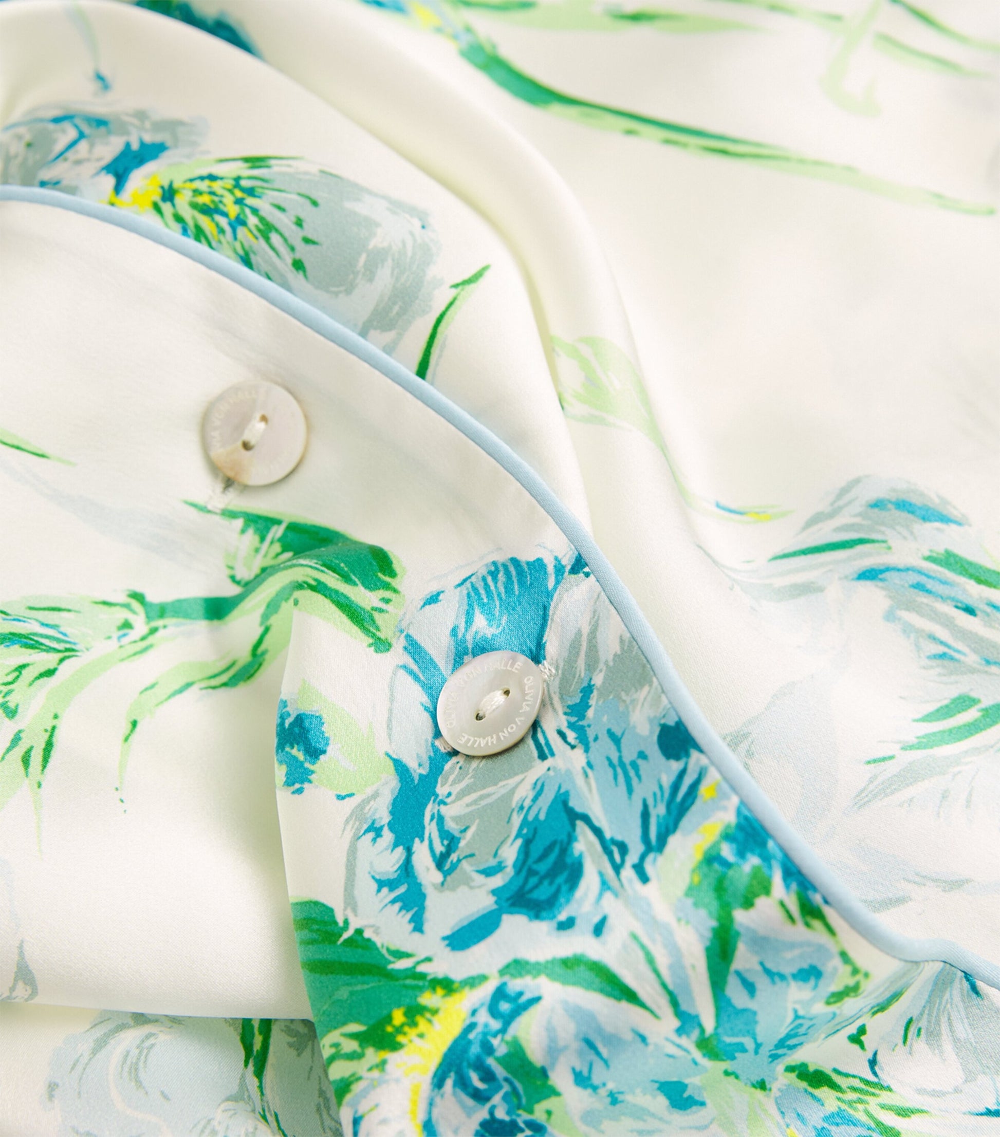 Silk Floral Lila Asterias Pyjama Set