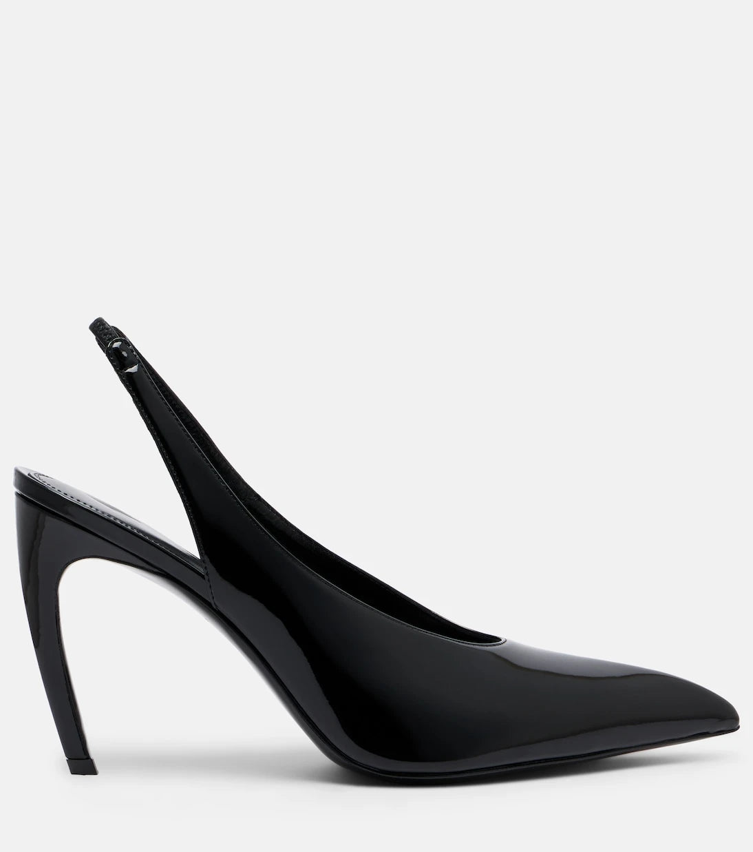 The Attico - Viper leather slingback pumps