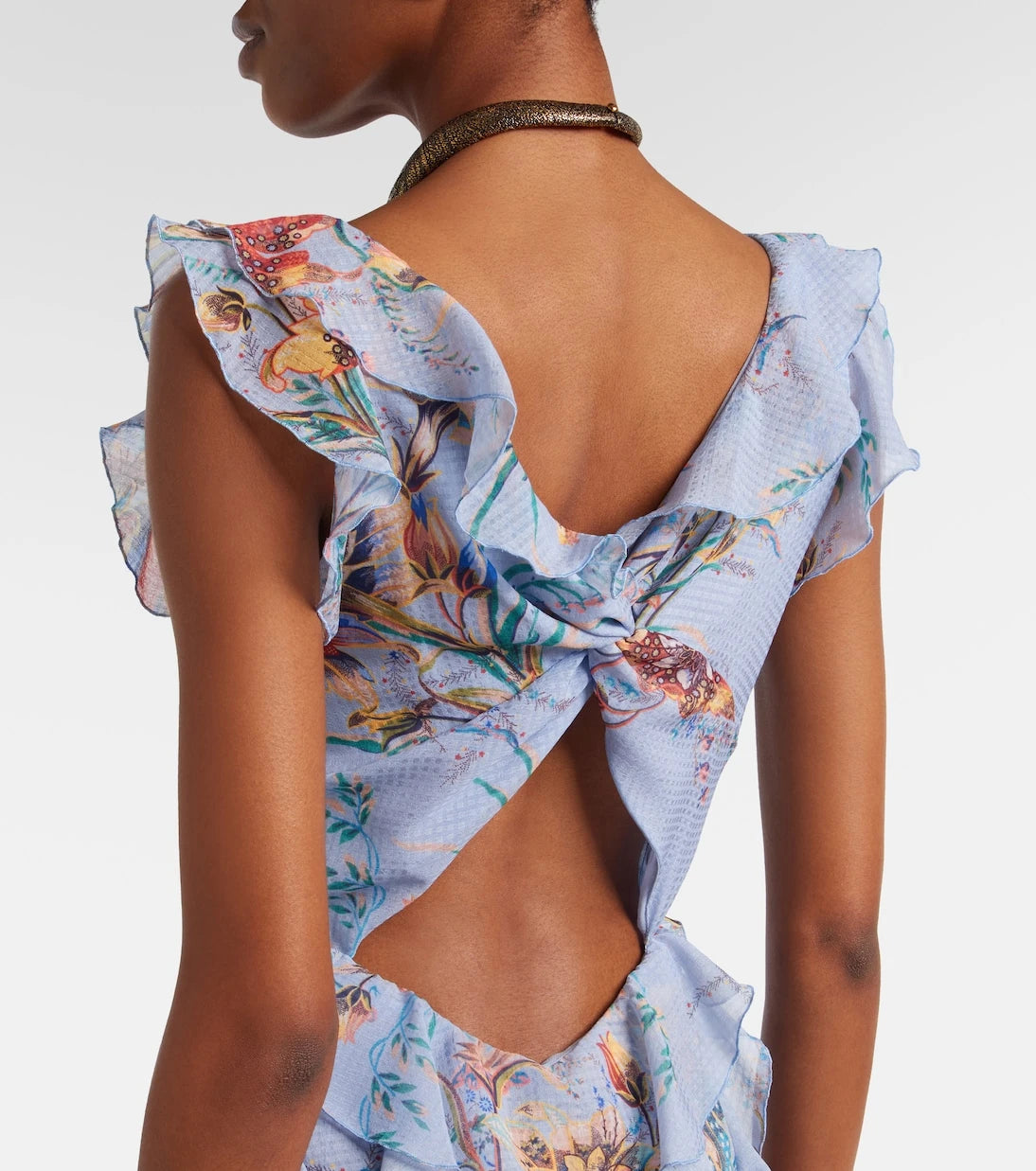 Etro - Printed ruffled maxi dress