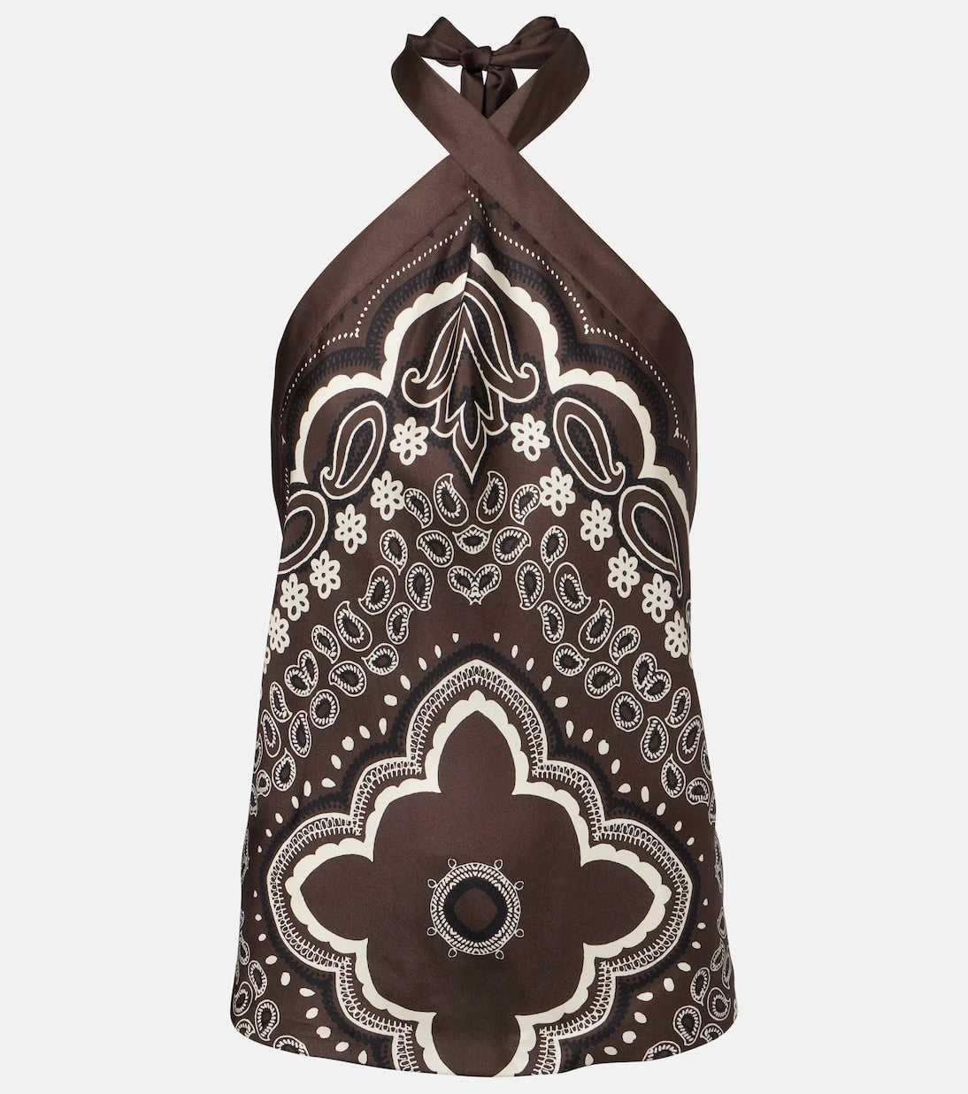 Nili Lotan - Solal printed halterneck silk top