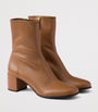 Prada Brown Stretch-Nappa Leather Booties 55