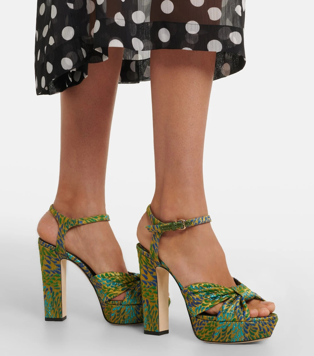 Jimmy Choo - Heloise brocade platform sandals