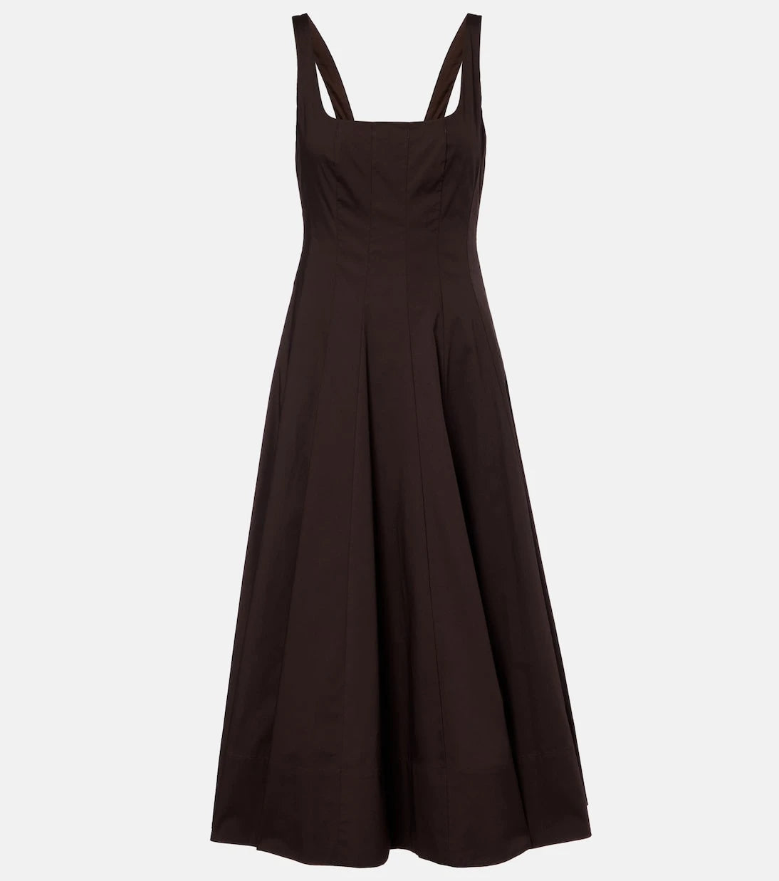 Staud - Pleated cotton midi dress
