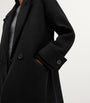 AllSaints Black Double-Breasted Mabel Coat