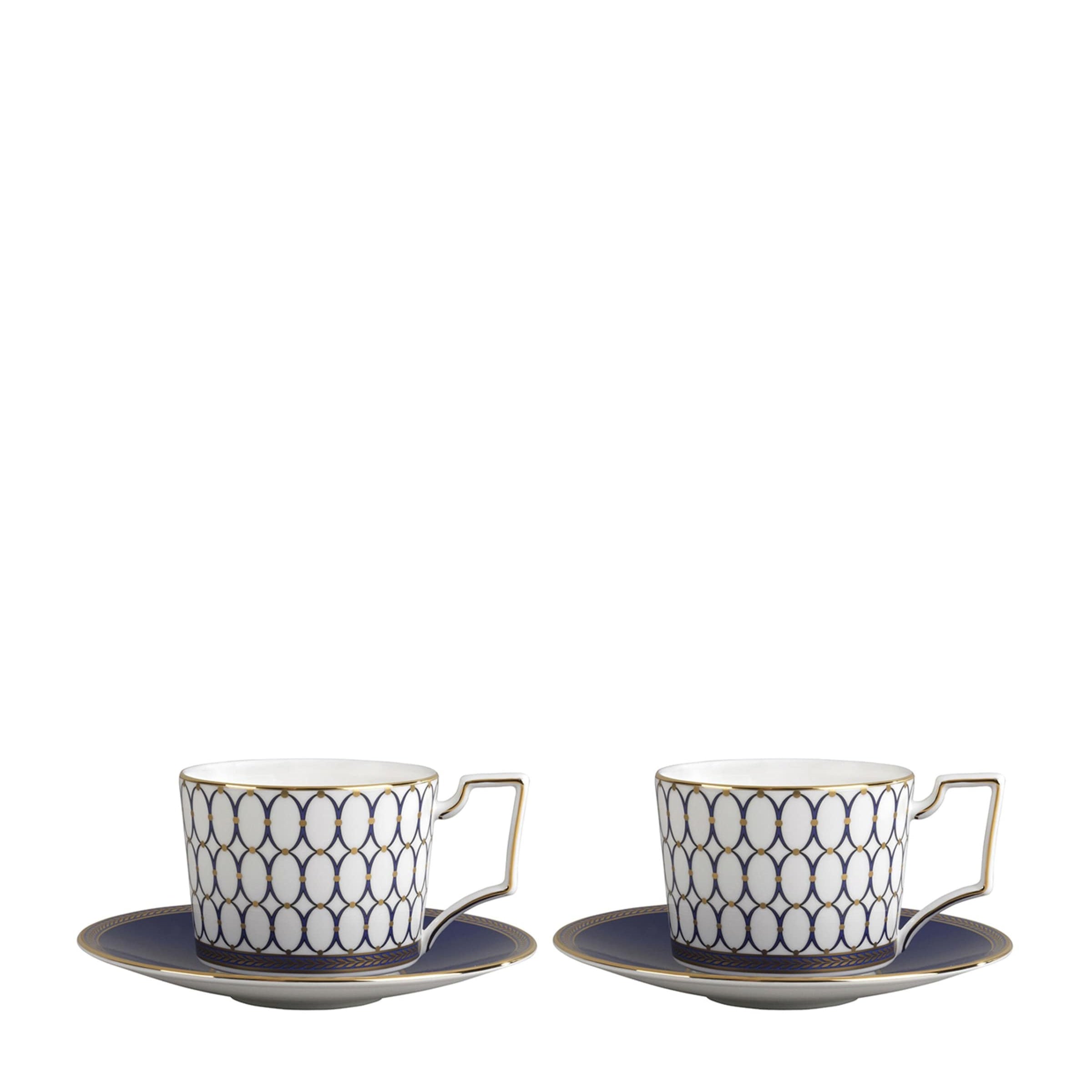 Renaissance Gold Teacups And Saucers (Set Of 2)