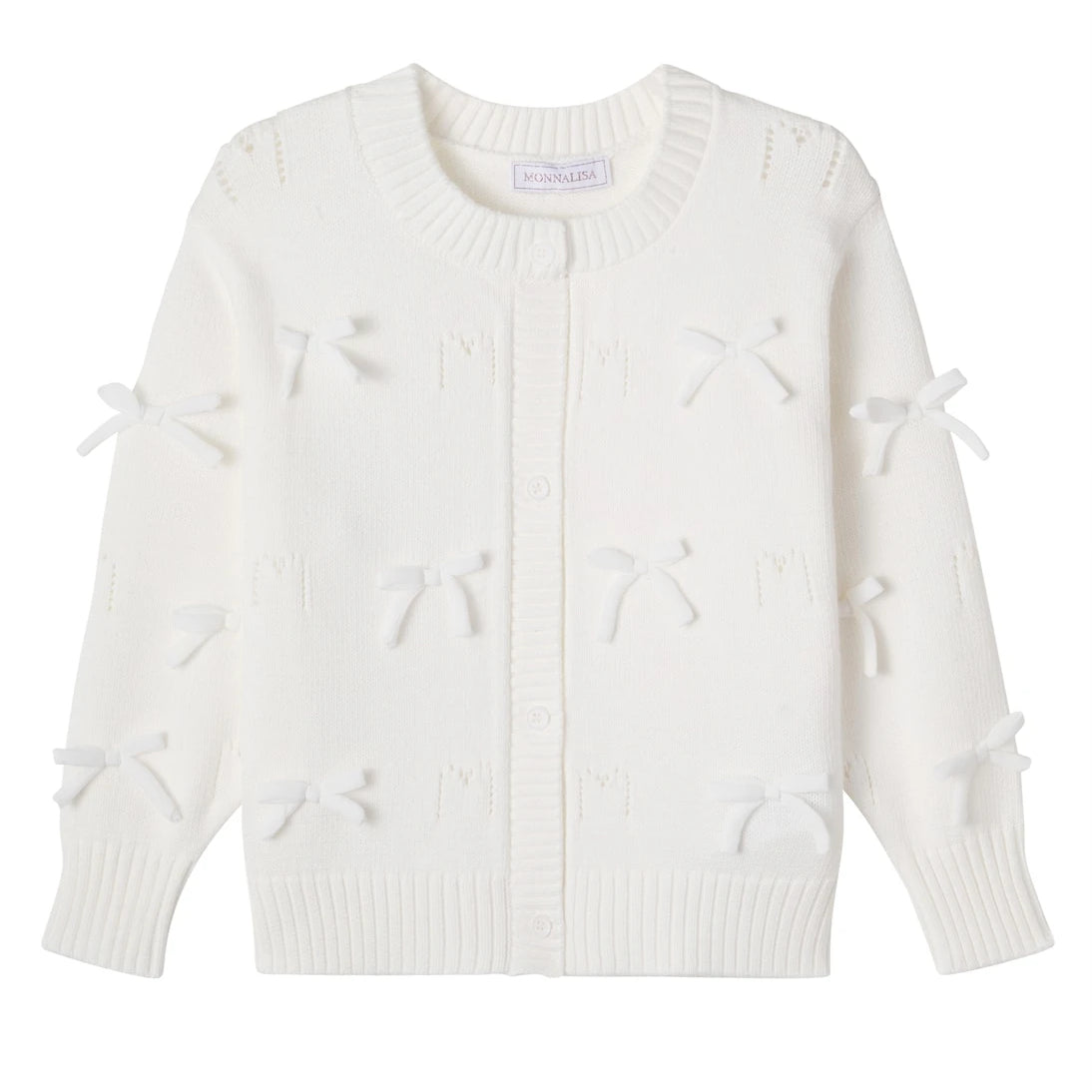 Monnalisa - Bow-detail cardigan