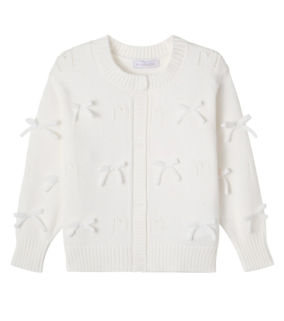 Monnalisa - Bow-detail cardigan