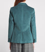 Weekend Max Mara Blue Corduroy Double-Breasted Blazer