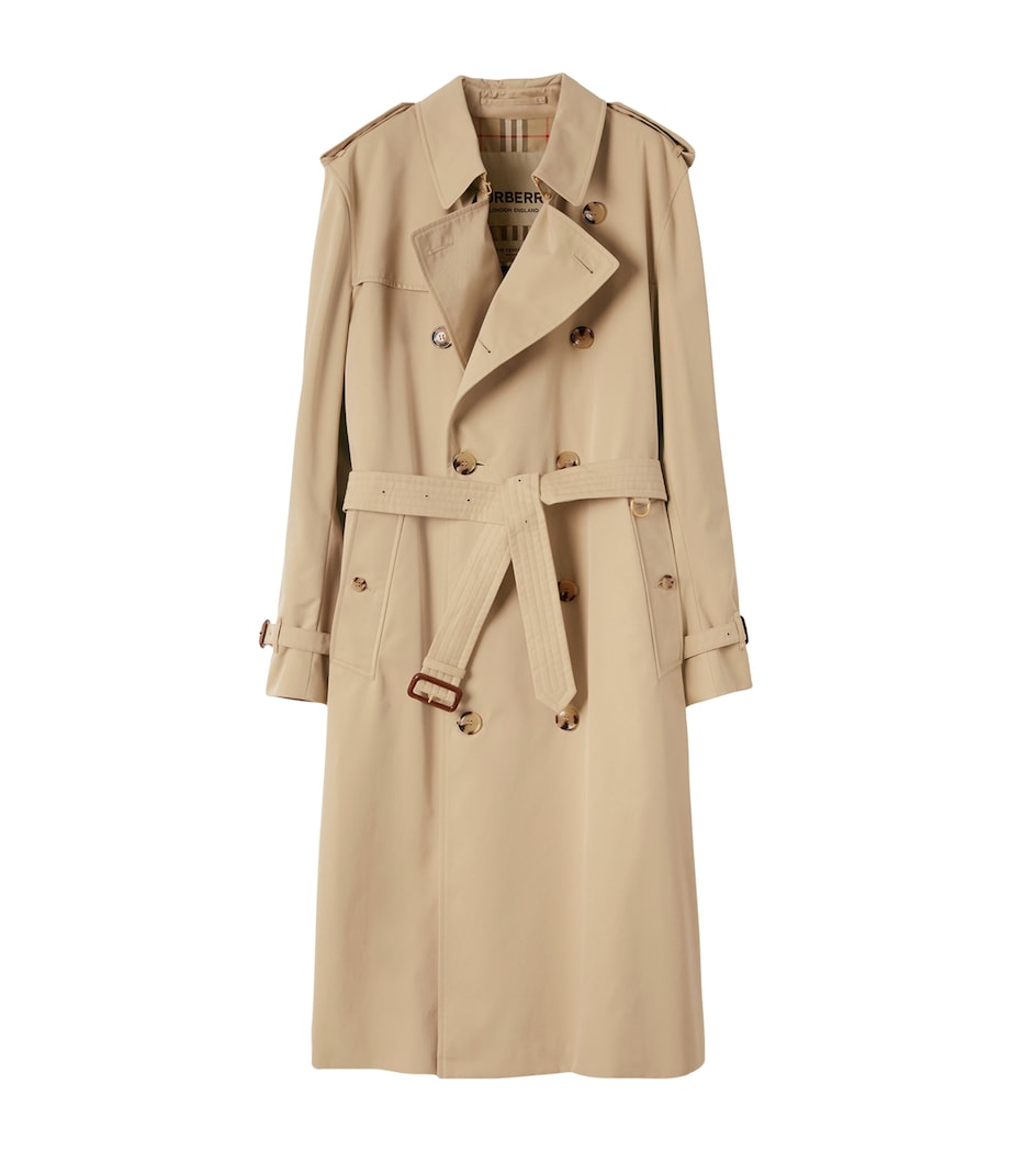 Burberry Yellow Long Kensington Heritage Trench Coat