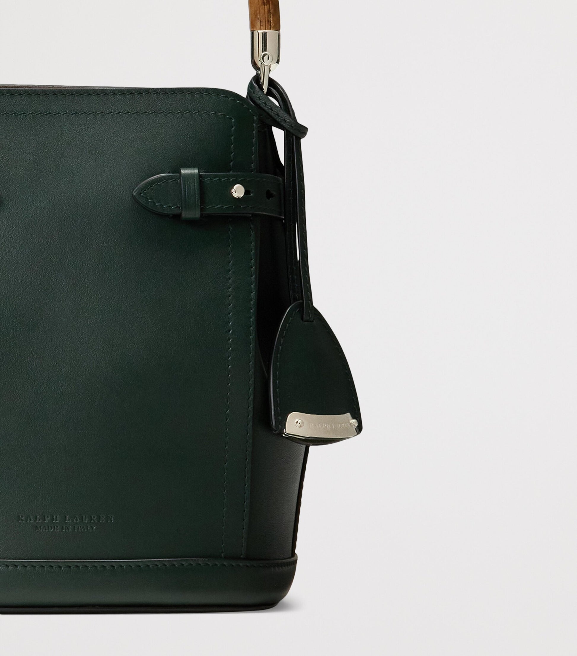 Ralph Lauren Collection Green Small Leather The Ralph Bucket Bag