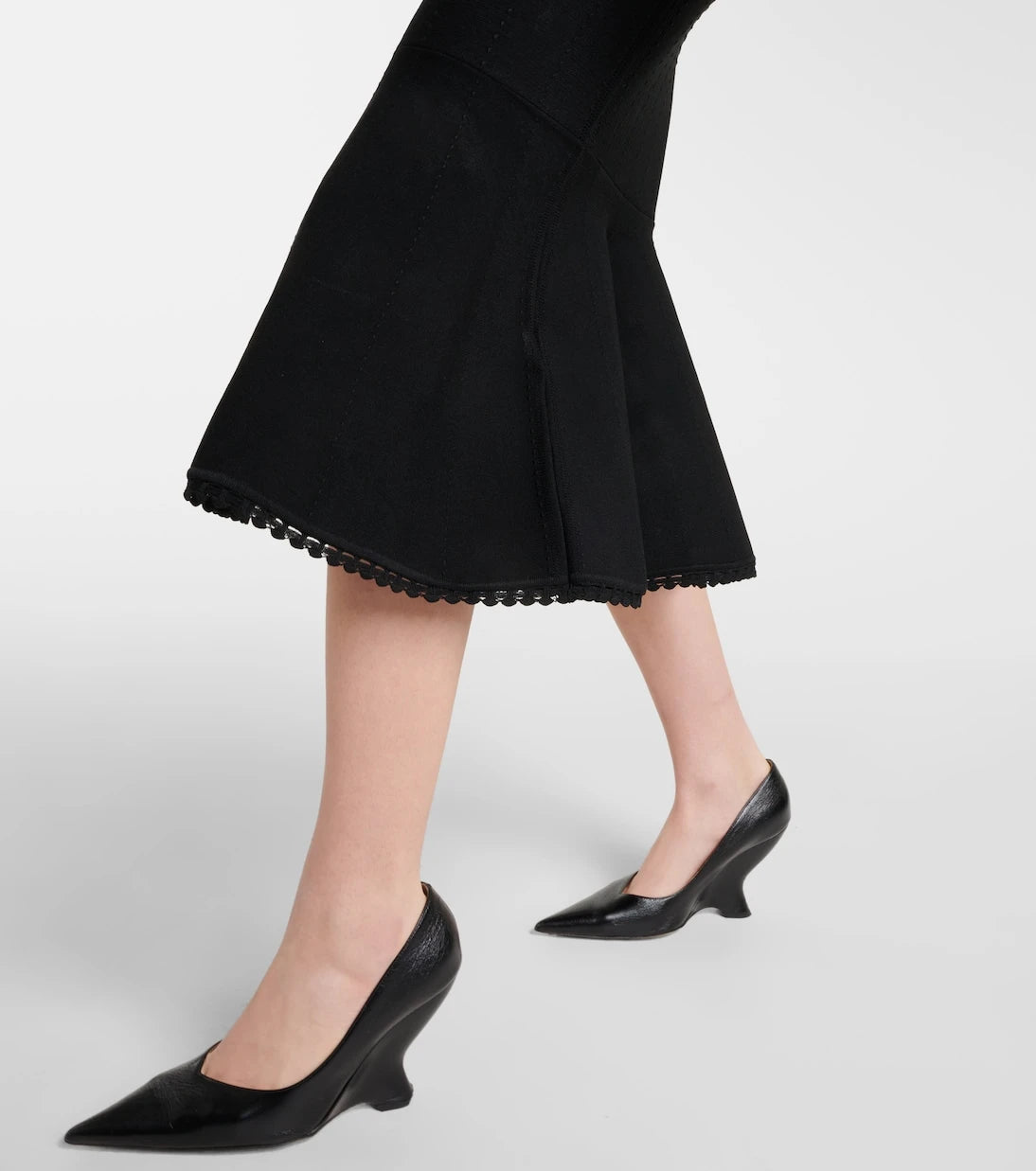 Victoria Beckham - VB Body scalloped midi skirt