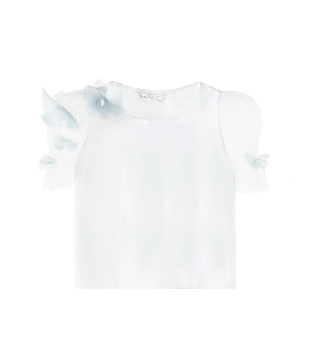 Monnalisa - Appliqué cotton-blend T-shirt