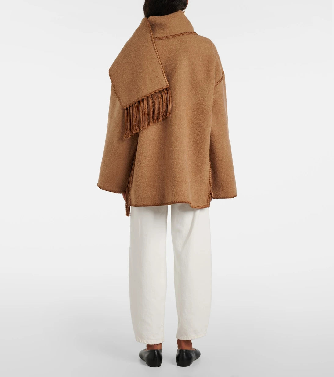 Toteme - Embroidered wool-blend scarf jacket