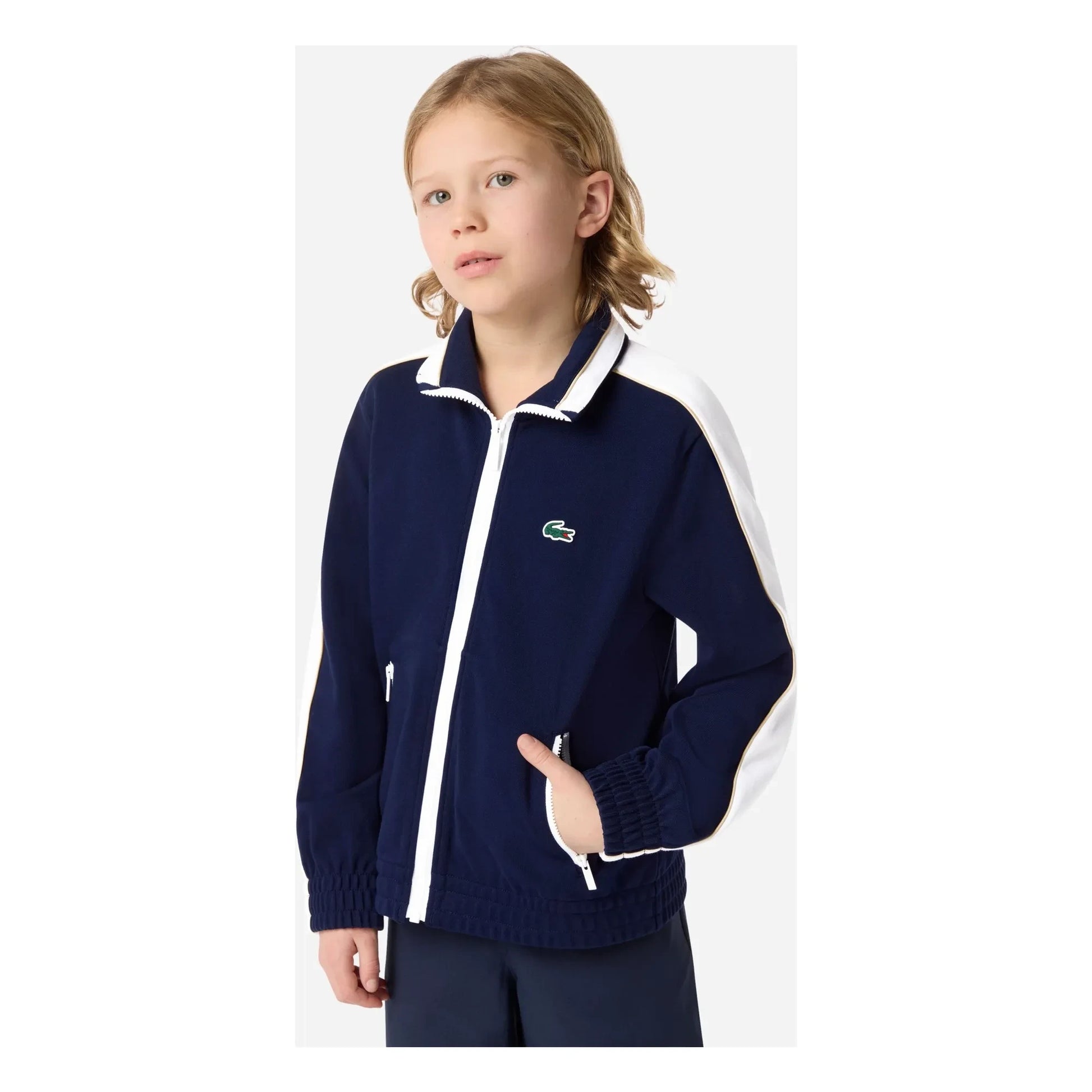 Lacoste - Organic Cotton Sport Zip Sweat | Navy blue