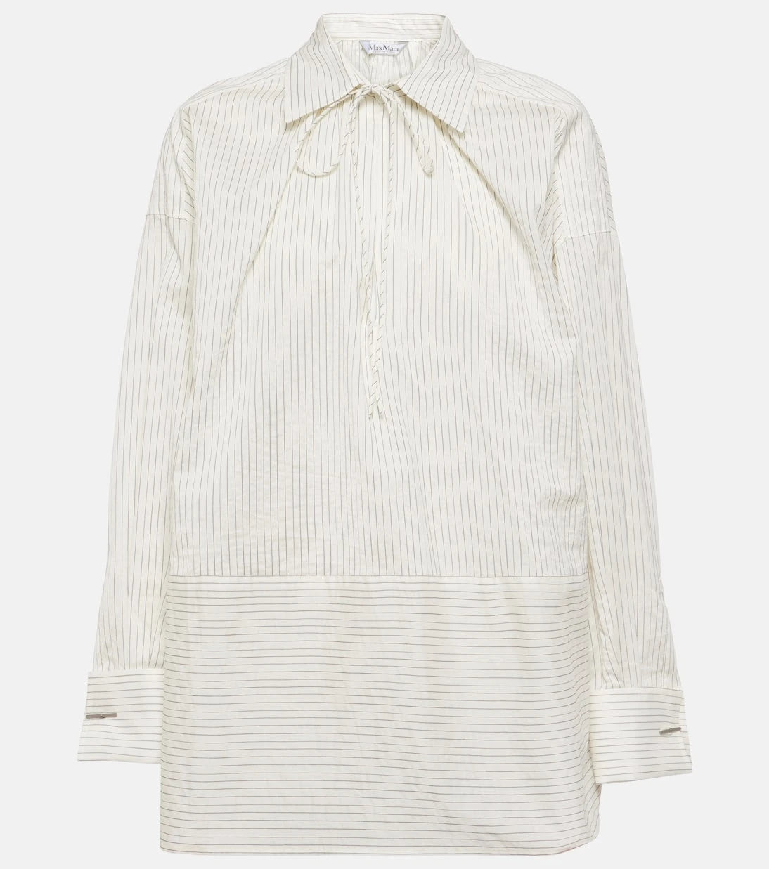 Max Mara - Saletta pinstripe cotton and silk shirt