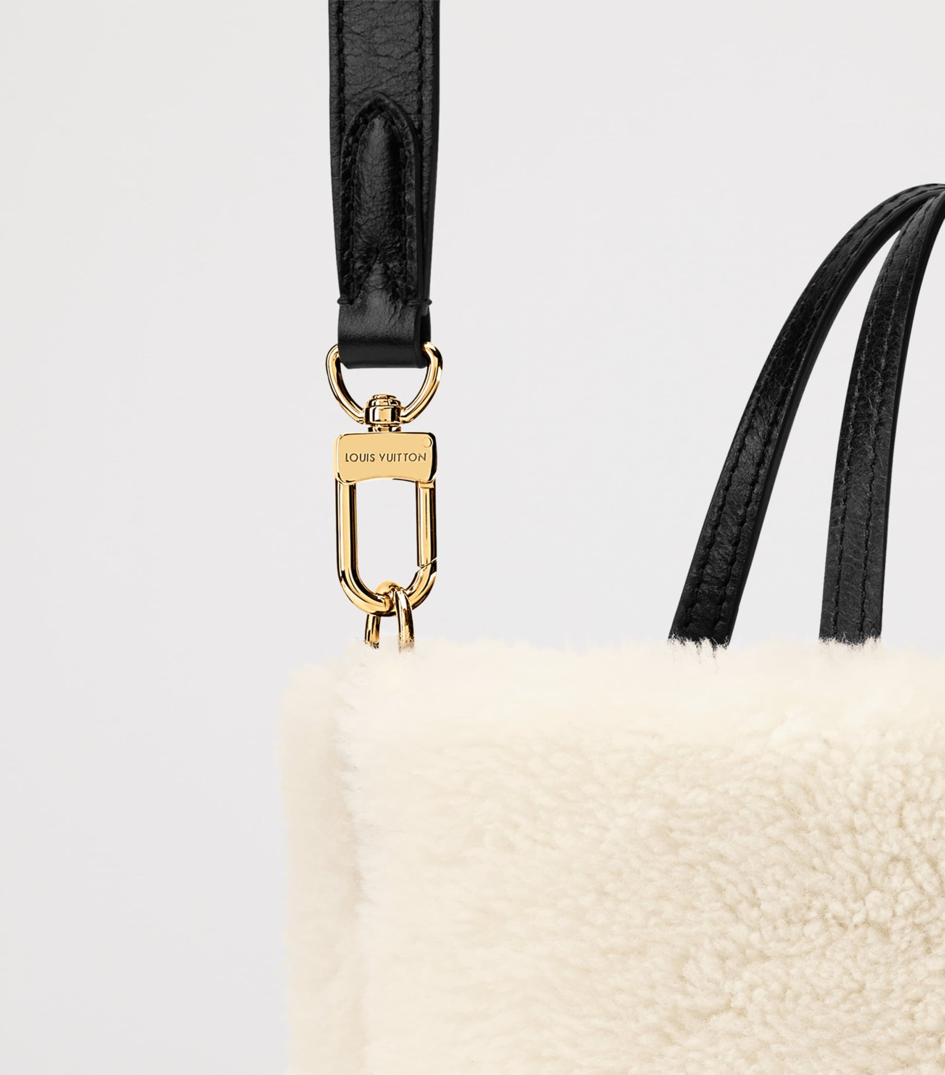 LOUIS VUITTON Shearling Neverfull Bandoulière Inside Out BB Bucket Bag