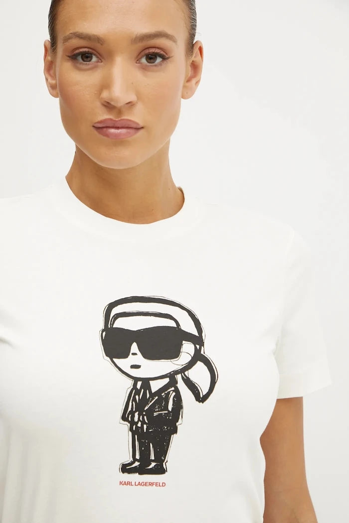 Памучна тениска Karl Lagerfeld IKON SKETCH