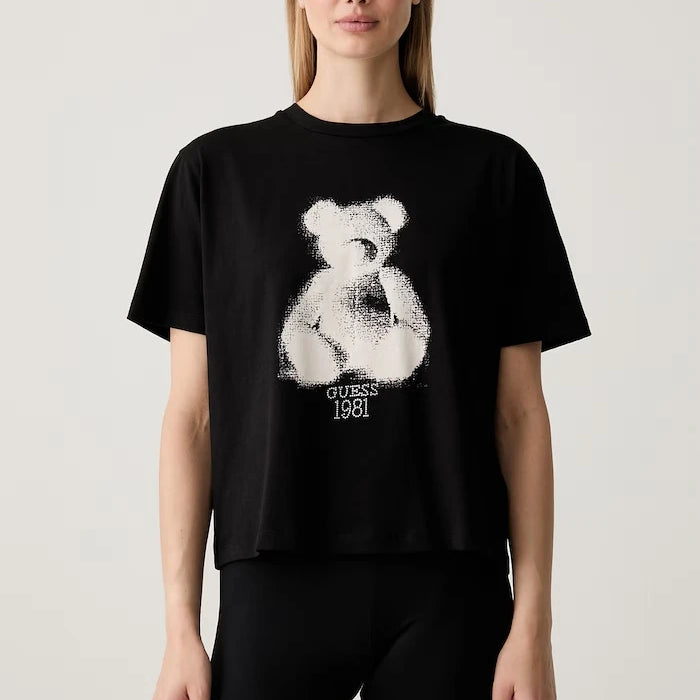 Guess тениска дамска от памук BEAR
