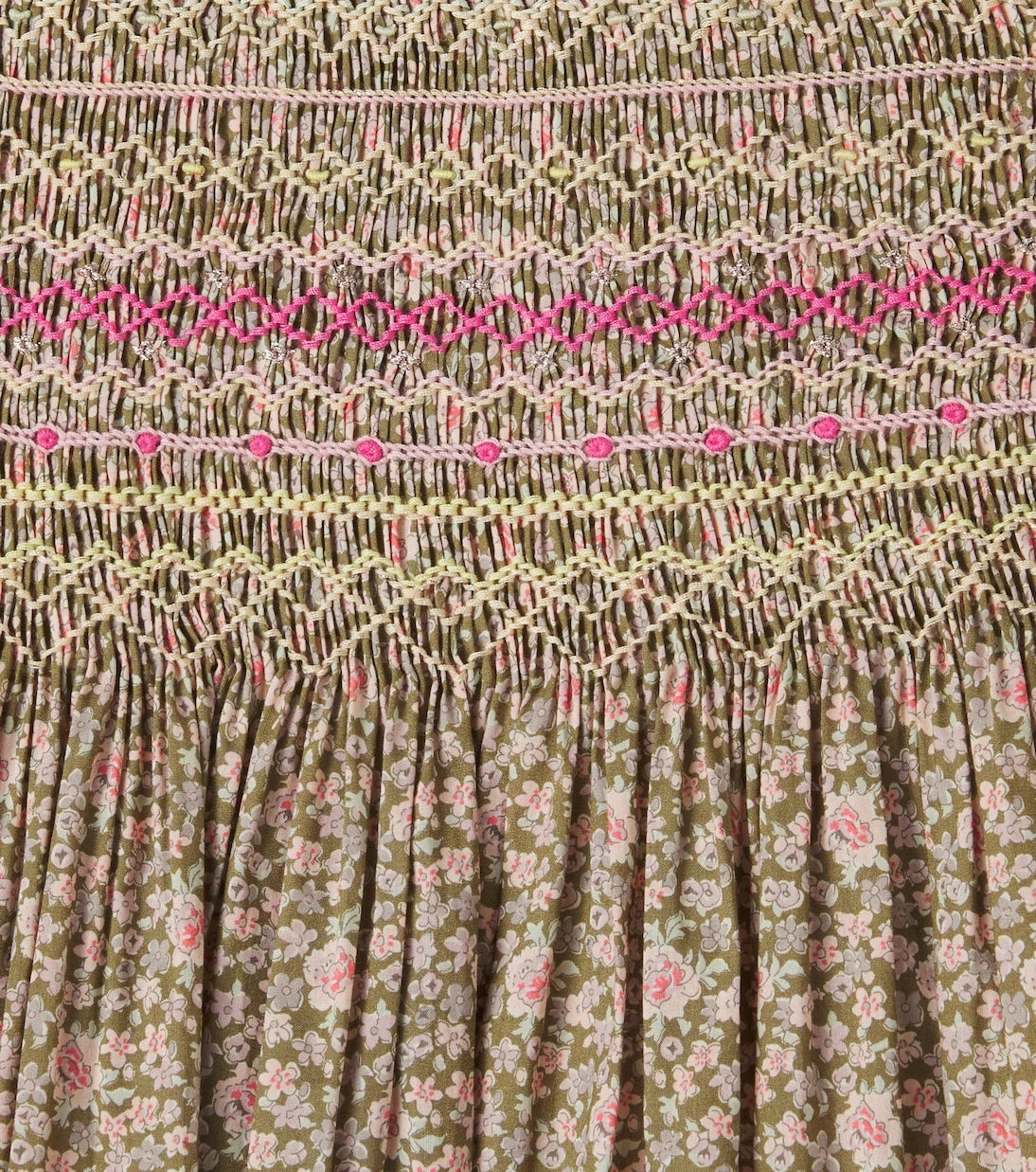 Bonpoint - Duchesse smocked floral cotton dress