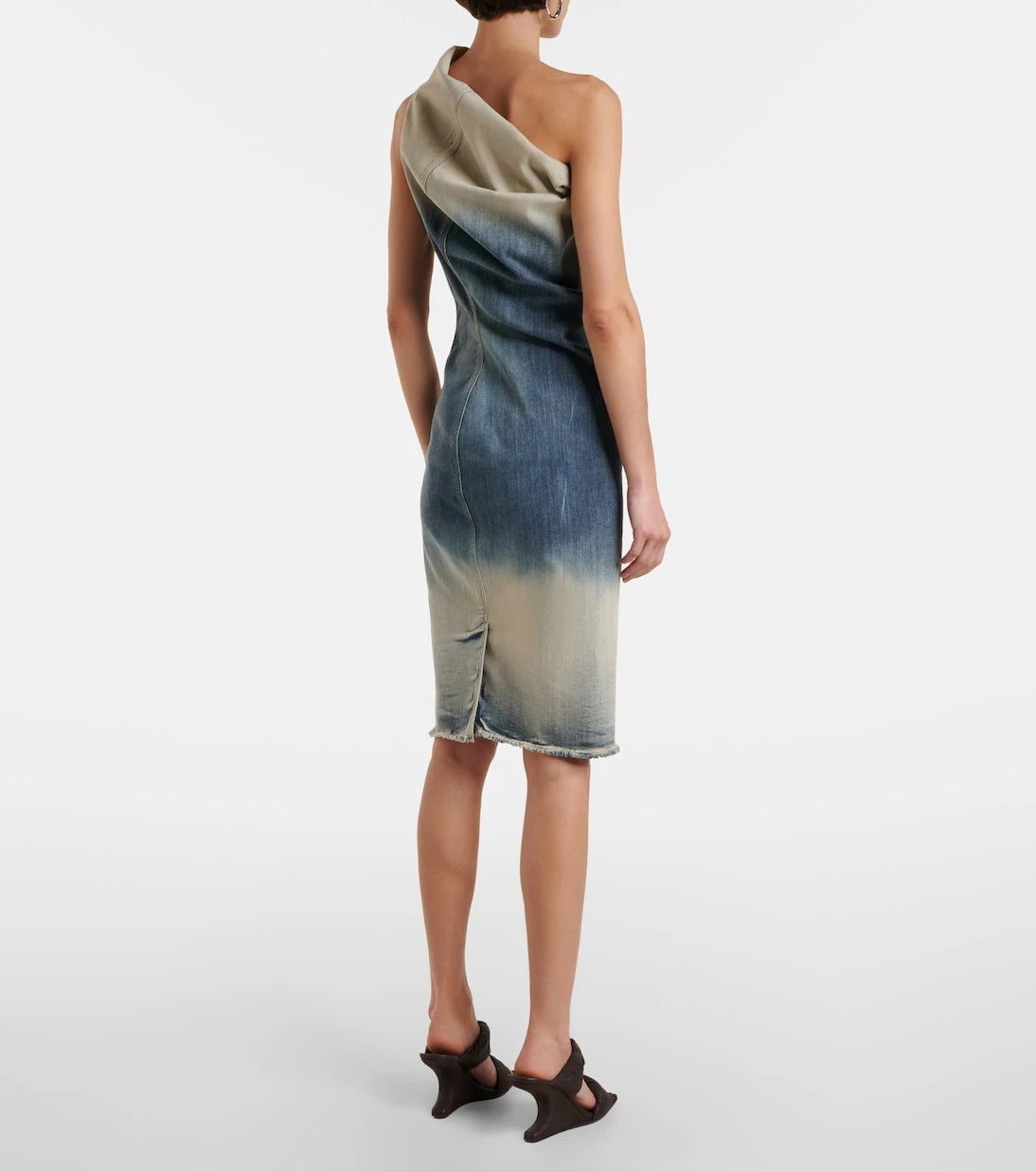 Rick Owens - Athena one-shoulder denim midi dress