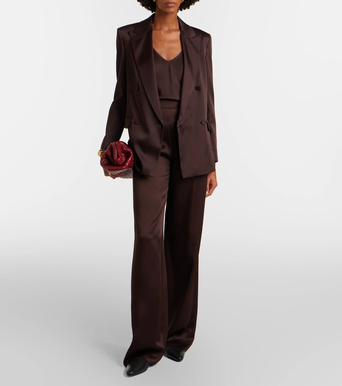 Max Mara - Arca double-breasted satin blazer