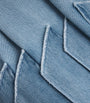 A.W.A.K.E. Mode Blue Denim Panelled Maxi Skirt
