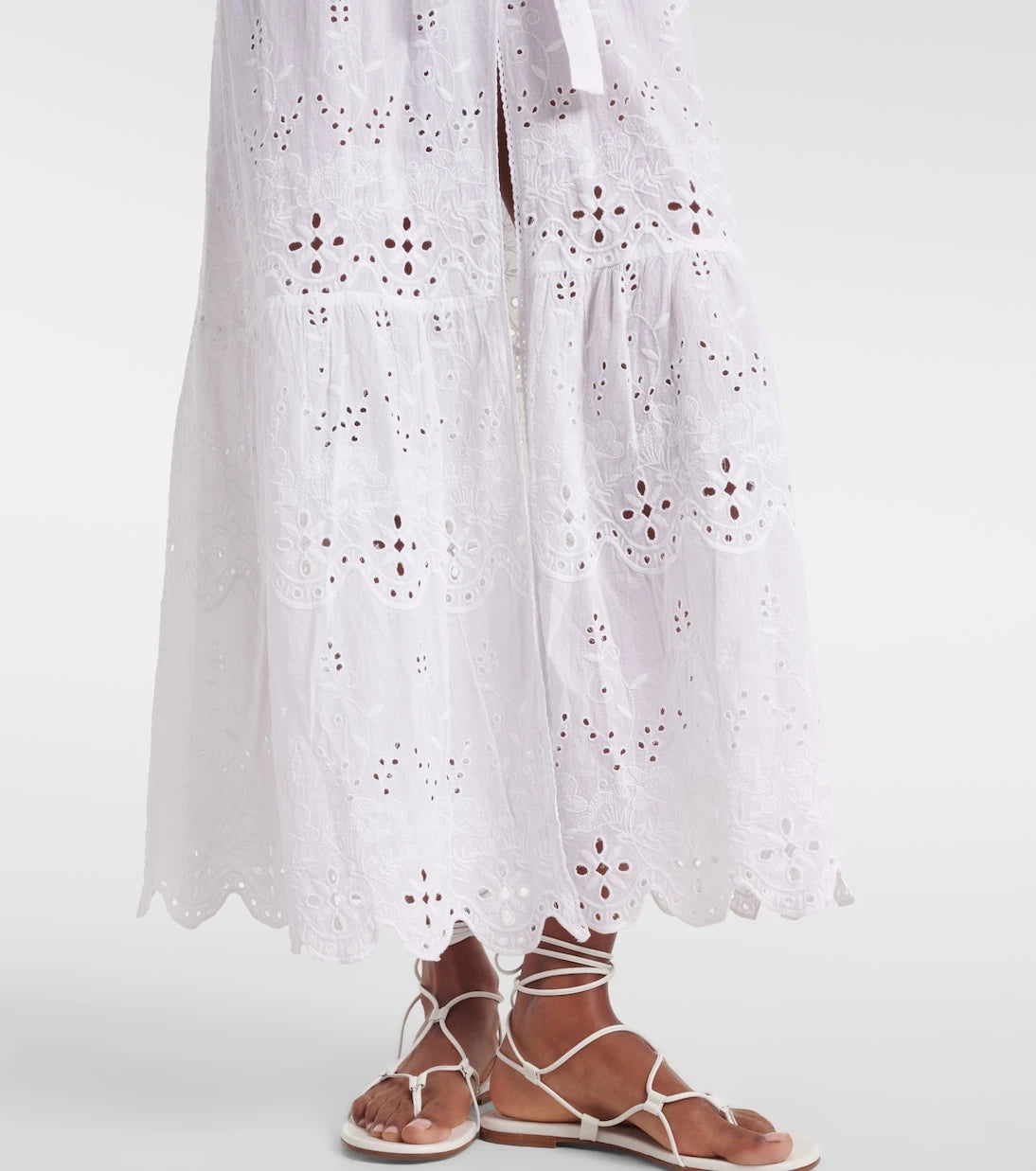 Melissa Odabash - Talitha broderie anglaise belted cotton kaftan