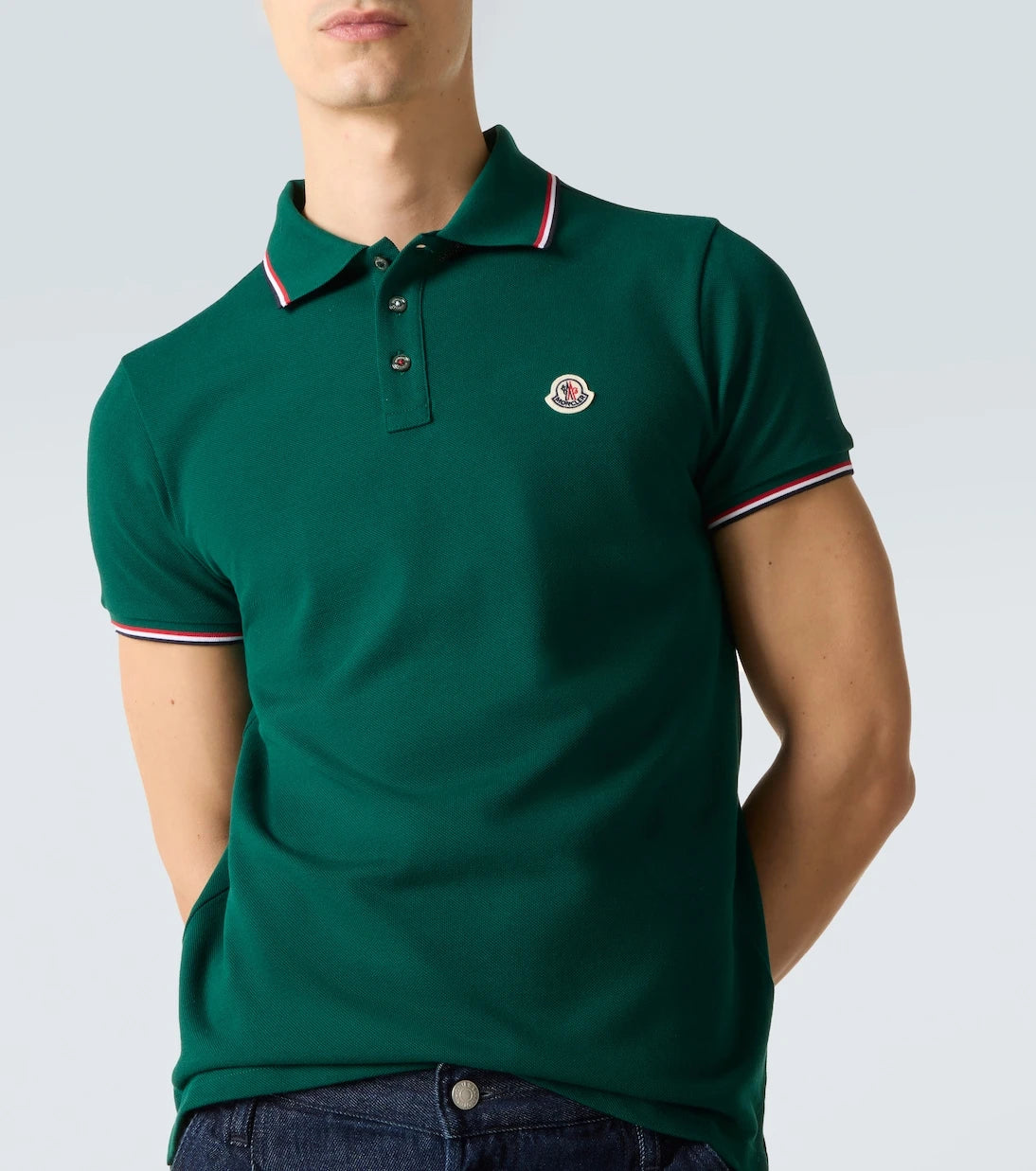 Moncler - Logo cotton piqué polo shirt